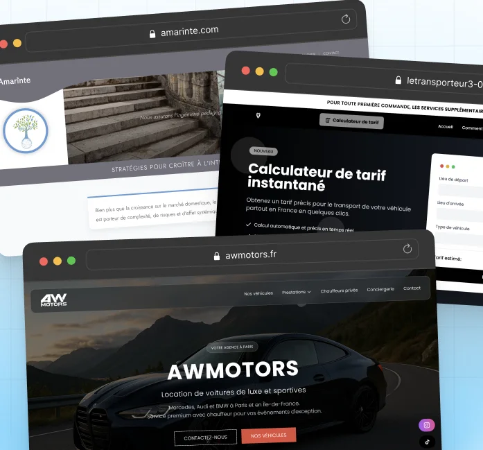 Création de sites internet et landing pages performantes - Service ELM Digital Agency