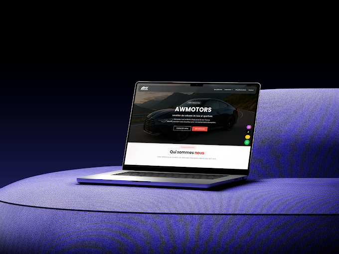 AW Motors - Site web agence location voiture Bougeval - Réalisation ELM Digital Agency