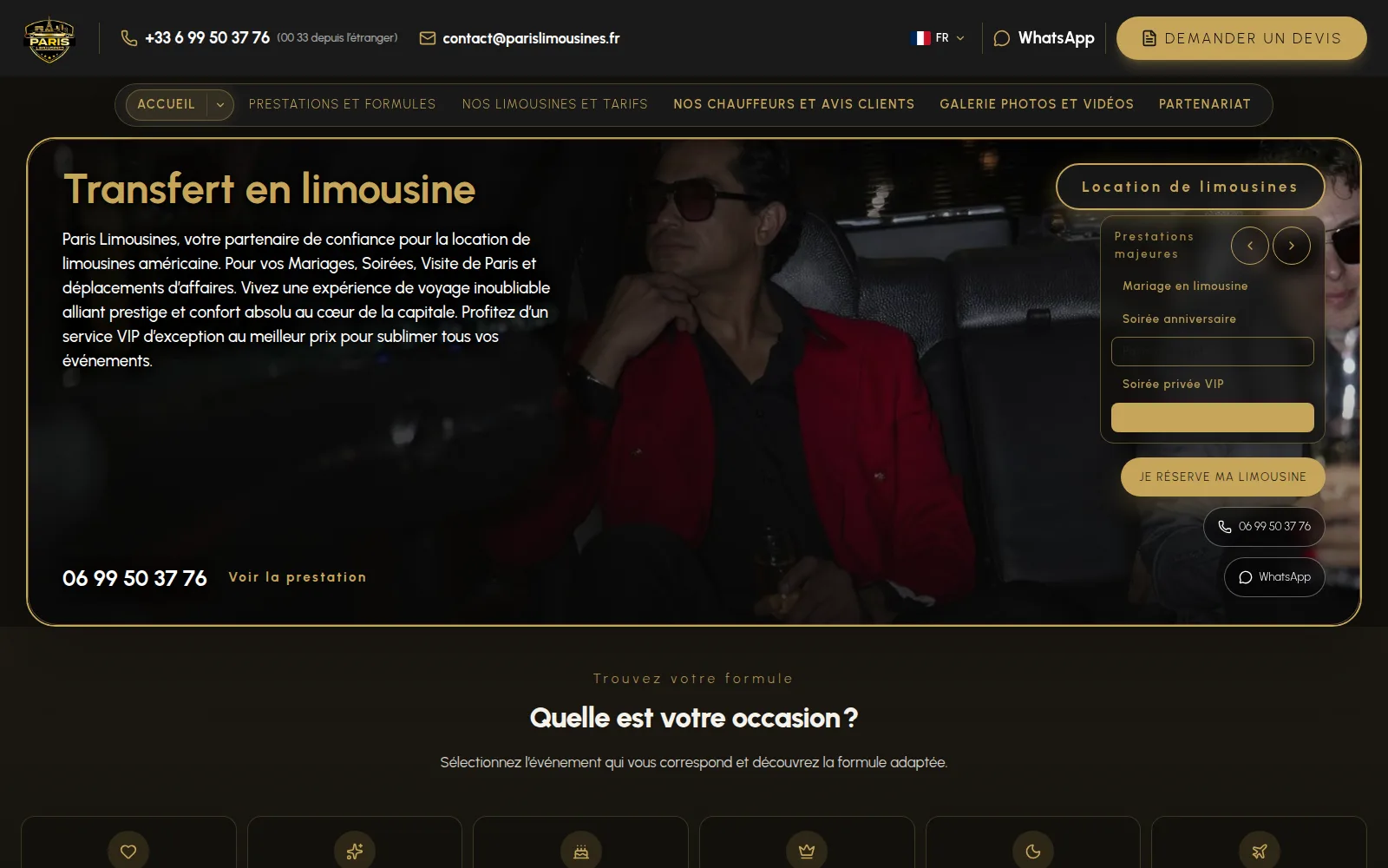 Site Paris Limousines
