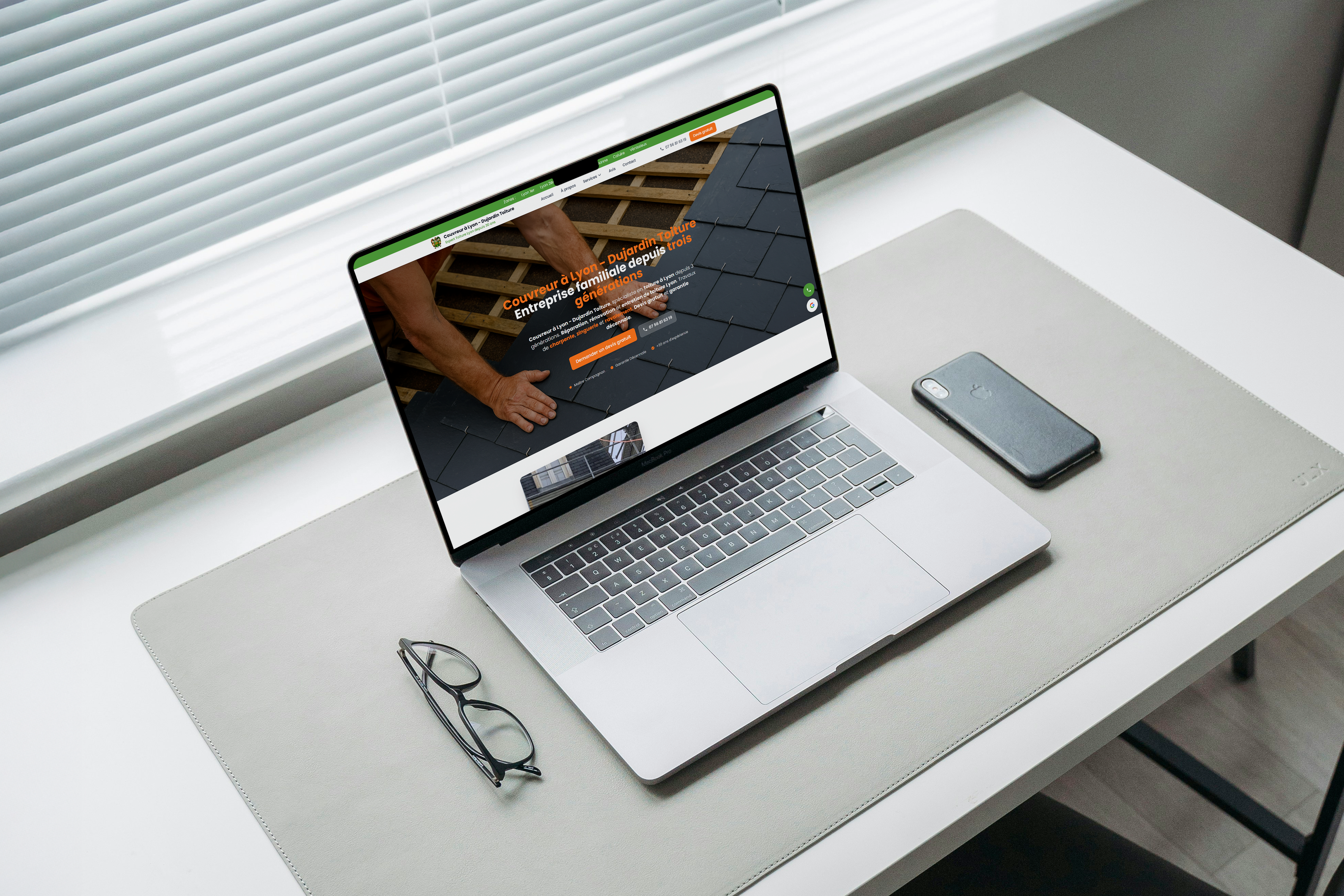 Couvreur Dujardin Lyon - création site & SEO avancé