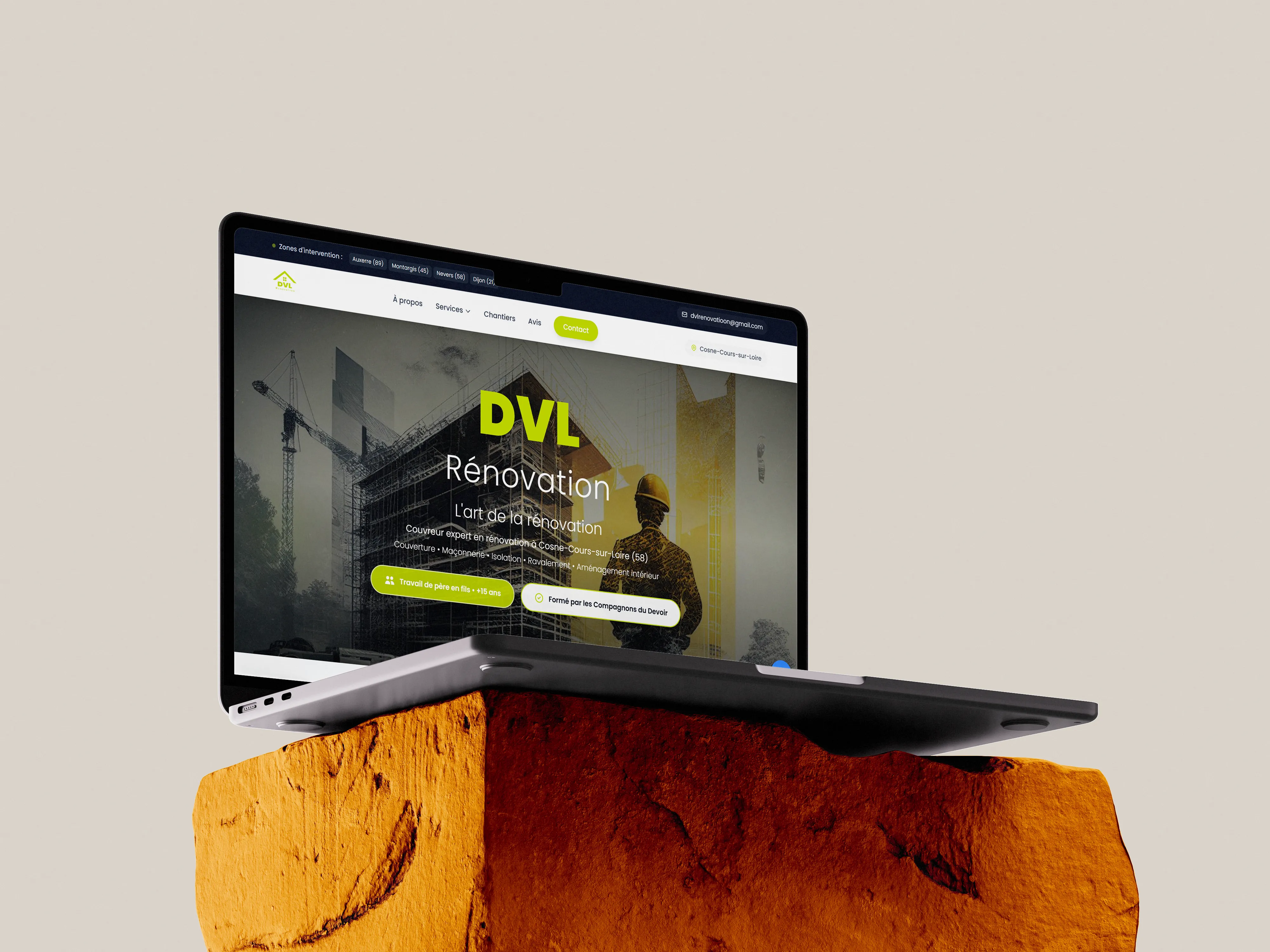 DVL Rénovation - Site vitrine entreprise rénovation Paris - Création site internet