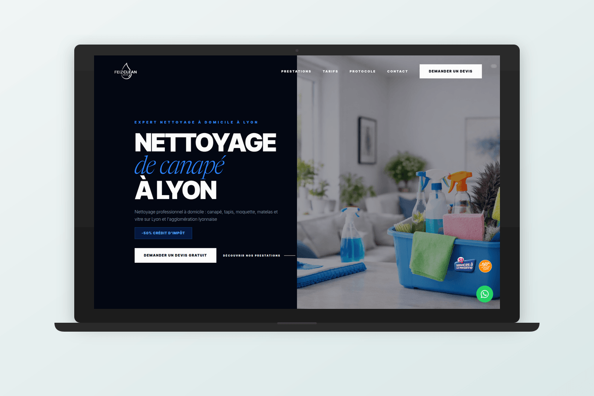 Feizclean – identité visuelle & site vitrine haute performance