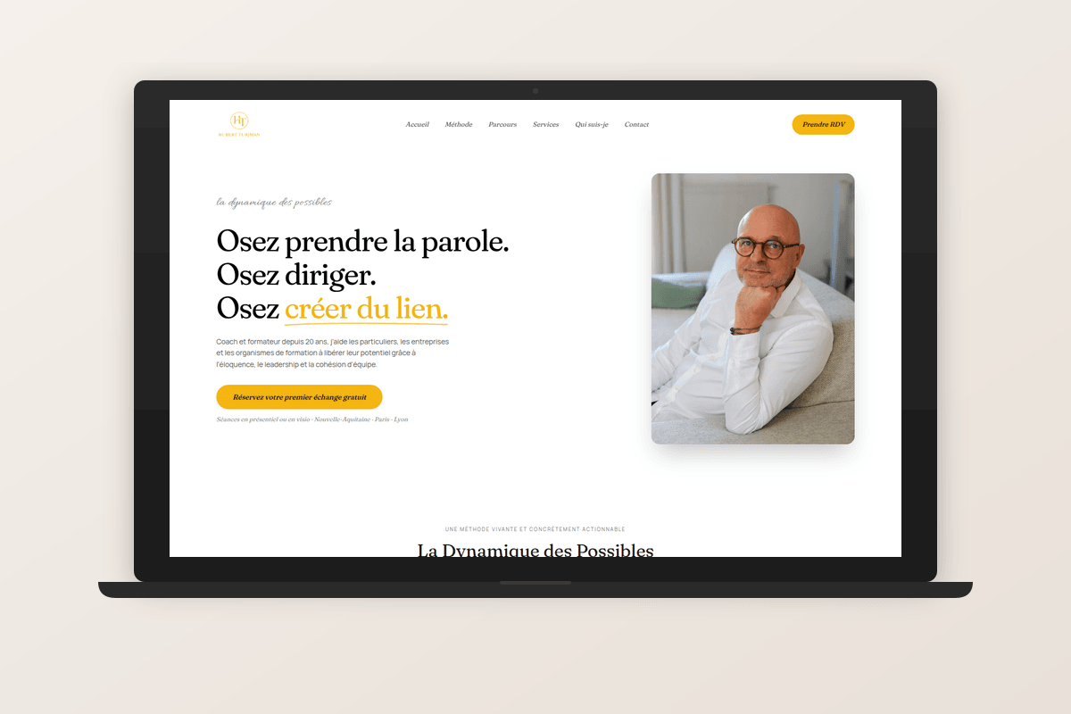 Hubert Turjman – site vitrine coach & formateur