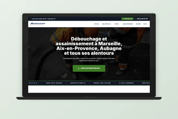 Le site de Assaini Sud Provence