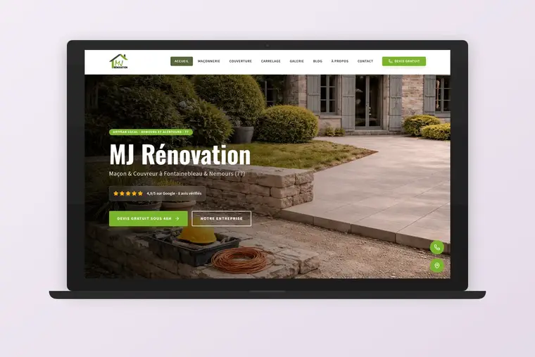 Le site de MJ Rénovation